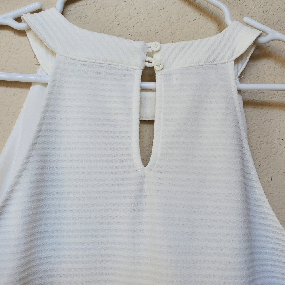 Maurices White V-neck Halter Style Dress Size L - Picture 3 of 5